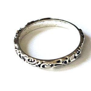FLORAL FASHIONISTA NEW SIZE 6 TITANIUM FOREVER WEAR SILVER ETERNITY BAND